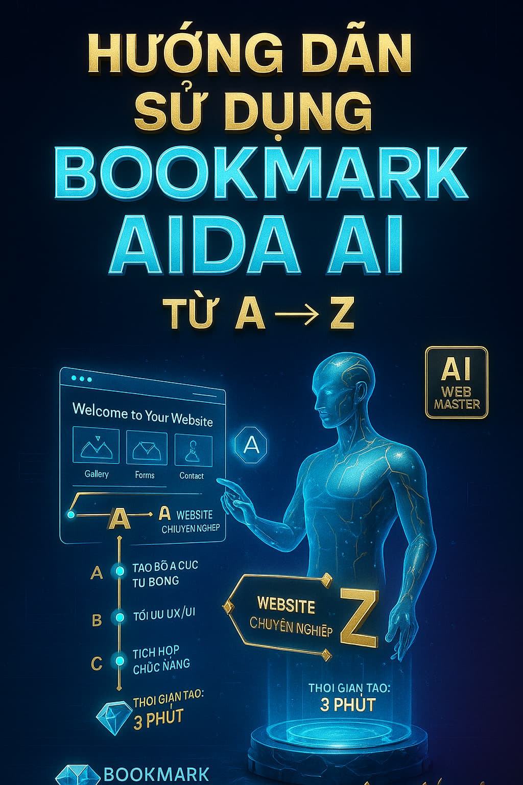 Hướng dẫn sử dụng Bookmark + AIDA – Trợ lý AI tạo website chuyên nghiệp trong vài phút