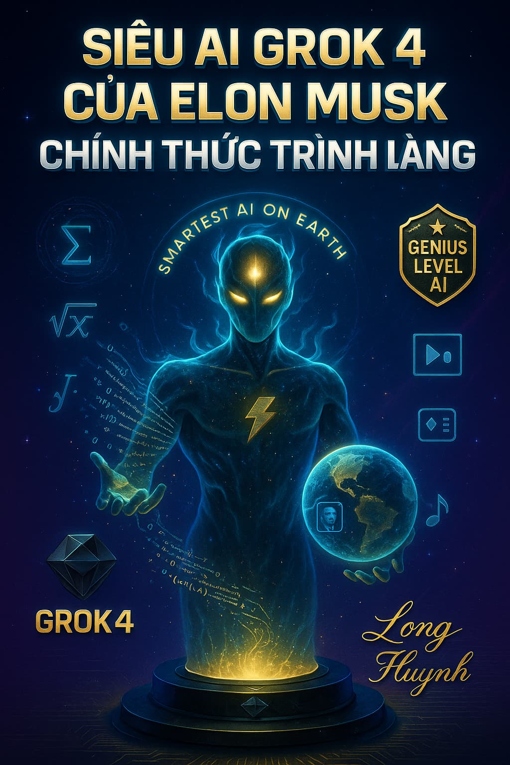 💥 GROK 4 CHÍNH THỨC TRÌNH LÀNG: Siêu AI mới của Elon Musk – Thông minh đến mức đáng sợ?
