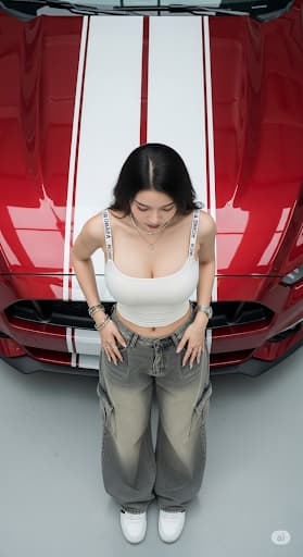 Bắt trend HotGirl bên Siêu Xe với mẫu prompt xịn sò